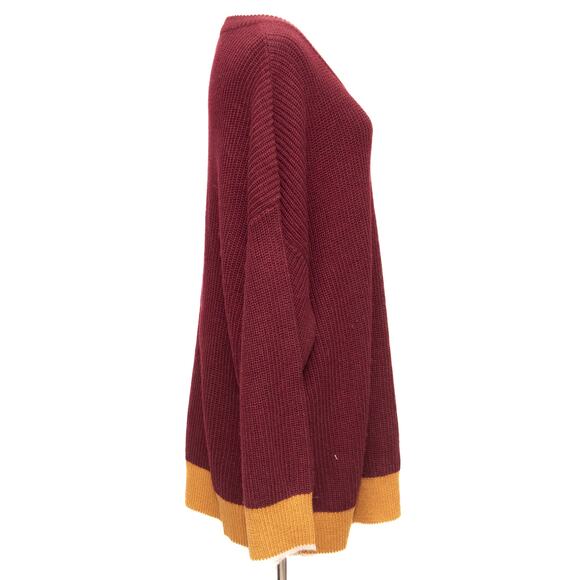 Skies Are Blue Curvy Plus Size Burgundy Came Wool Blend Sweater Size 2X - Picture 4 of 10